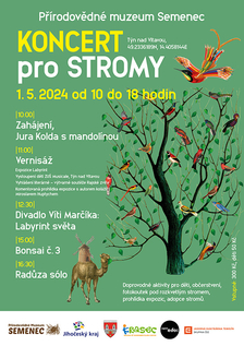 Koncert pro stromy v Přírodovědném muzeu Semenec v Týně nad Vltavou